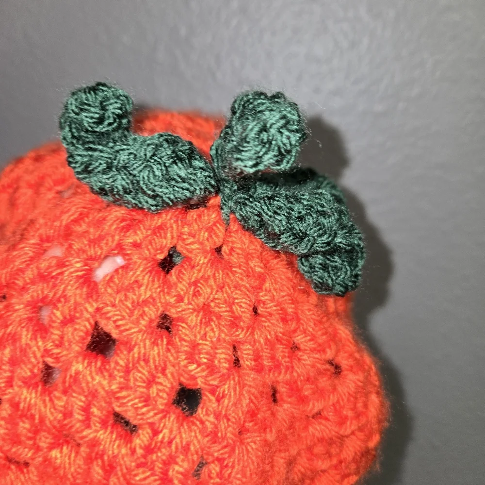 🍊Orange Fruit Crochet Bucket Hat For Toddler Girl Ages 3-5